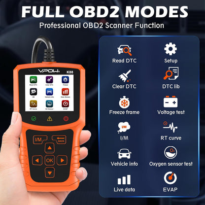 VPOW K88 OBD2 Car Diagnostic Scanner Code Reader
