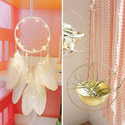 Gold DIY Dream Catcher Rings – 3 Metal Macrame Hoops