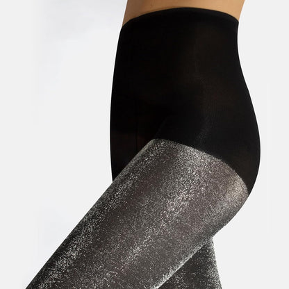 Calzitaly Lurex Opaque Tights Gold Silver Copper Blue Bordeaux Leopard