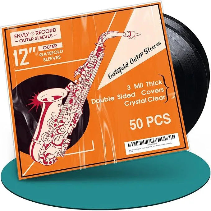 Gatefold Record Sleeves for Vinyl Protection (50-Pack) | Rice Paper | Anti-Static (12") - Gomix Brands Outlet