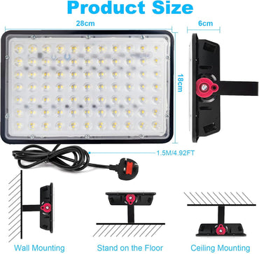200W Indmird LED Flood Light – IP66 Waterproof, 6500K Daylight, 20000LM