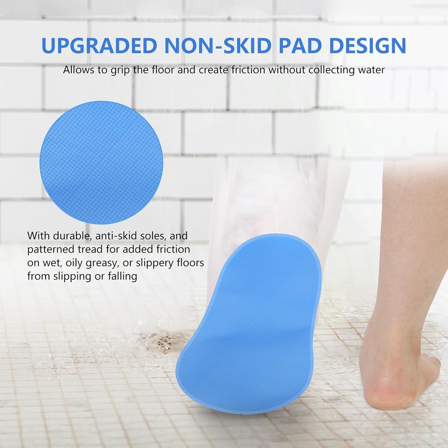 YUNCHI Waterproof Extra Wide Leg Cast Cover for Shower