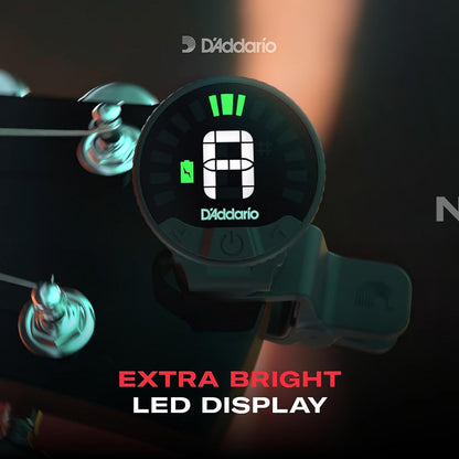 D'Addario Nexxus 360 Rechargeable Clip‑On Guitar Tuner with 360° Rotation
