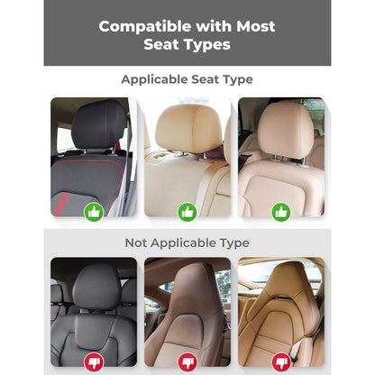 Oasser Car Seat Headrest Pillow, Detachable Adjustable Double Sided Support for Adults and Kids