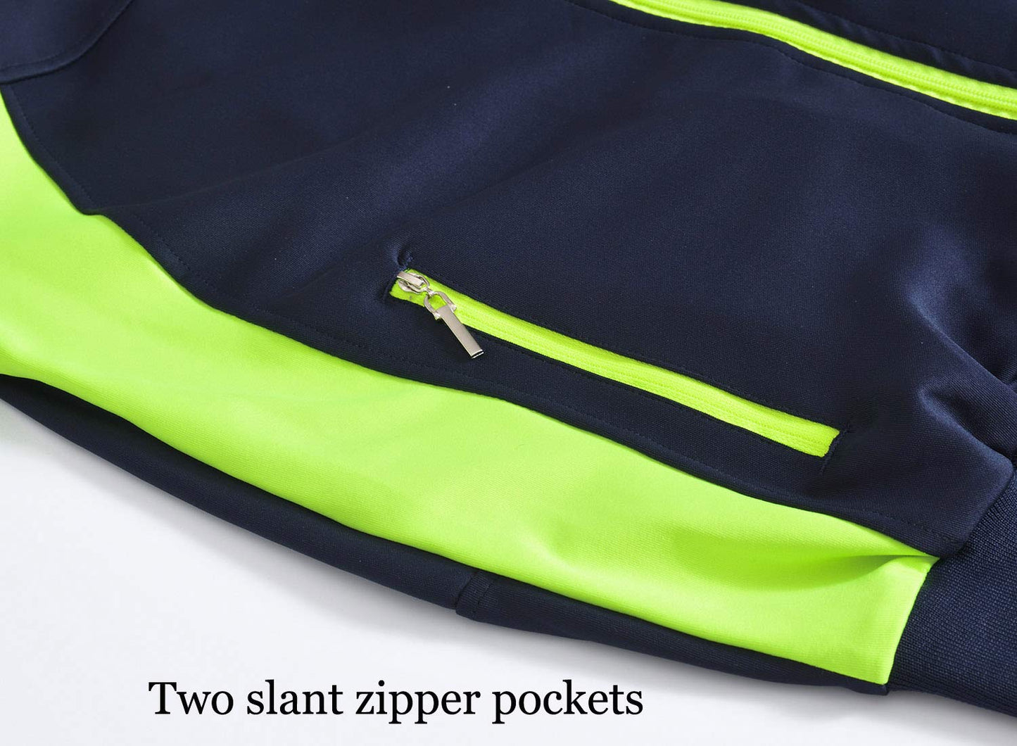 Rdruko Men's Lightweight Athletic Full Zip Track Jacket Blue Green