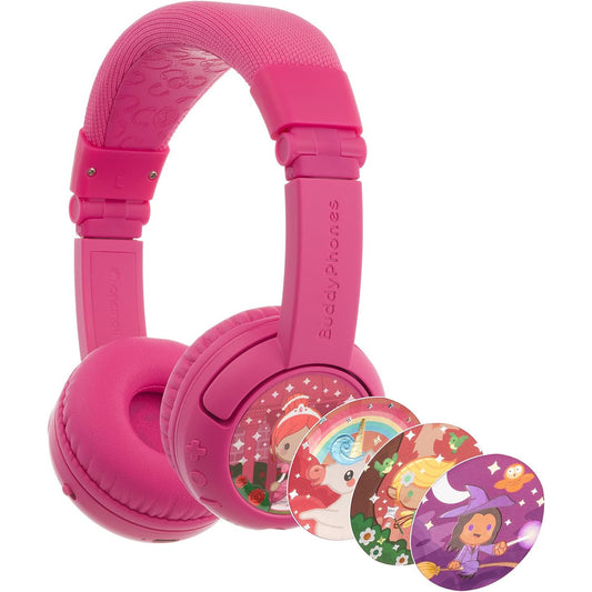 BuddyPhones Play+ Foldable Bluetooth Kids Headphones with Microphone