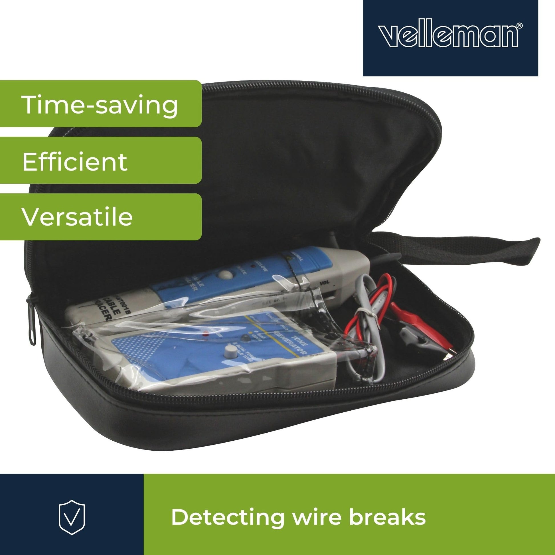 Velleman VTTEST11 Professional Multicolored Cable Tracker & Tone Generator 240V