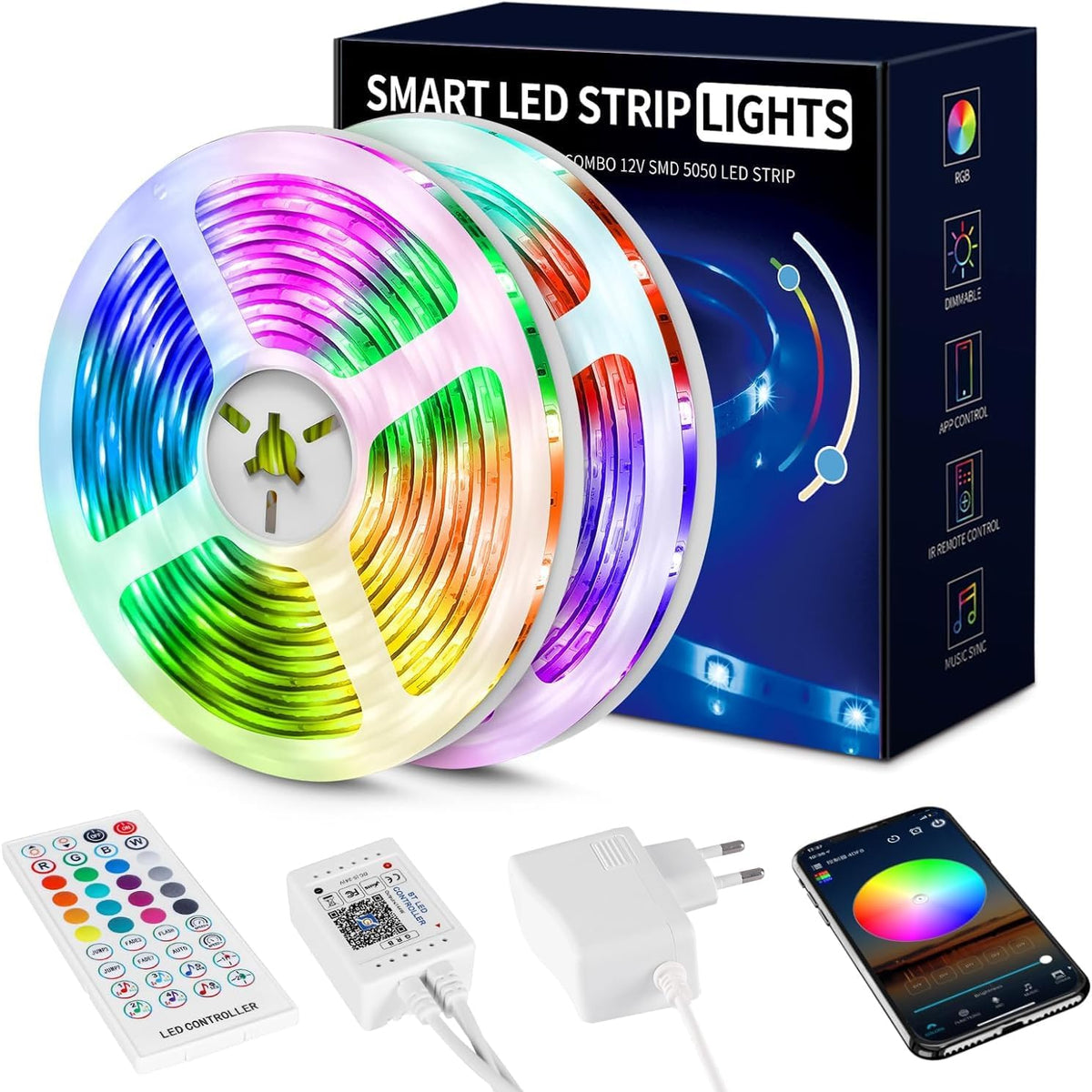 Beaeet 5050 RGB LED Strip Lights 20m
