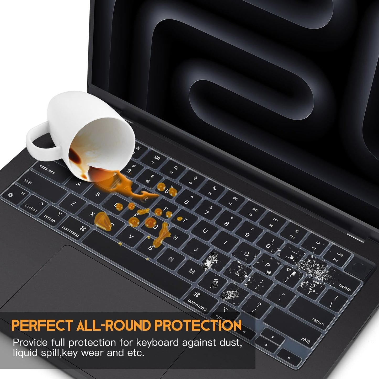CaseBuy Silicone Keyboard Cover for MacBook Air & Pro – Black