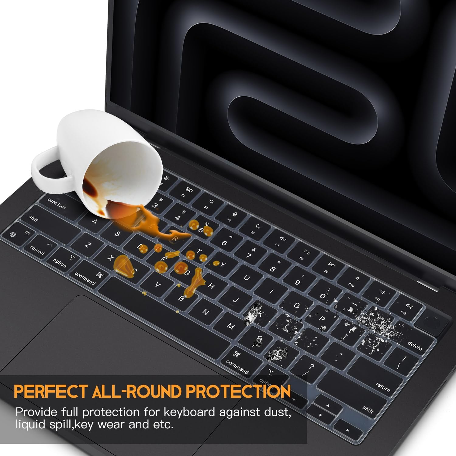 CaseBuy Silicone Keyboard Cover for MacBook Air & Pro – Black