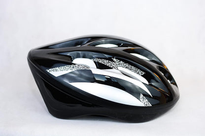 Lightweight Black & Silver All‑Sport Cycling Helmet for Adults