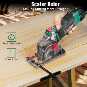 HYCHIKA 500W Mini Circular Saw with Laser Guide
