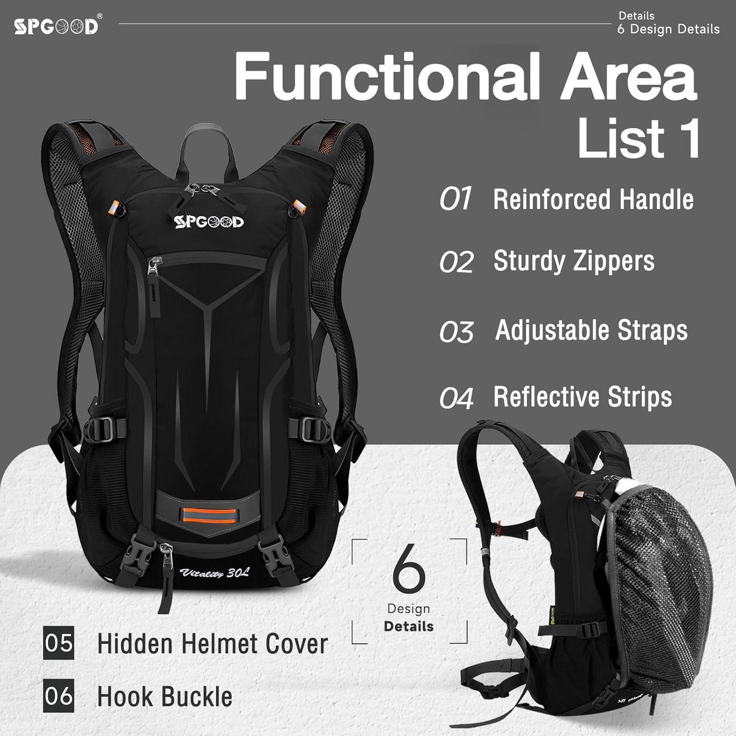 Waterproof Ultralight Bike Backpack 20L/25L/30L with Rain Cover