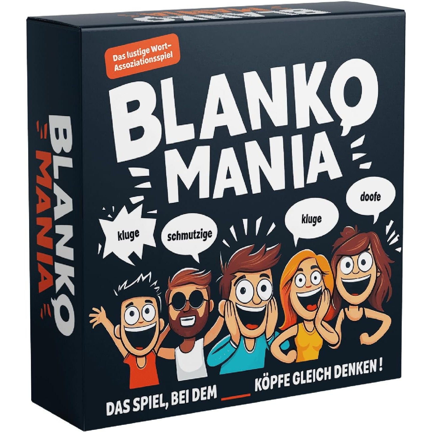 Blankomania Creative Word Party Game for Adults – Dark Blue