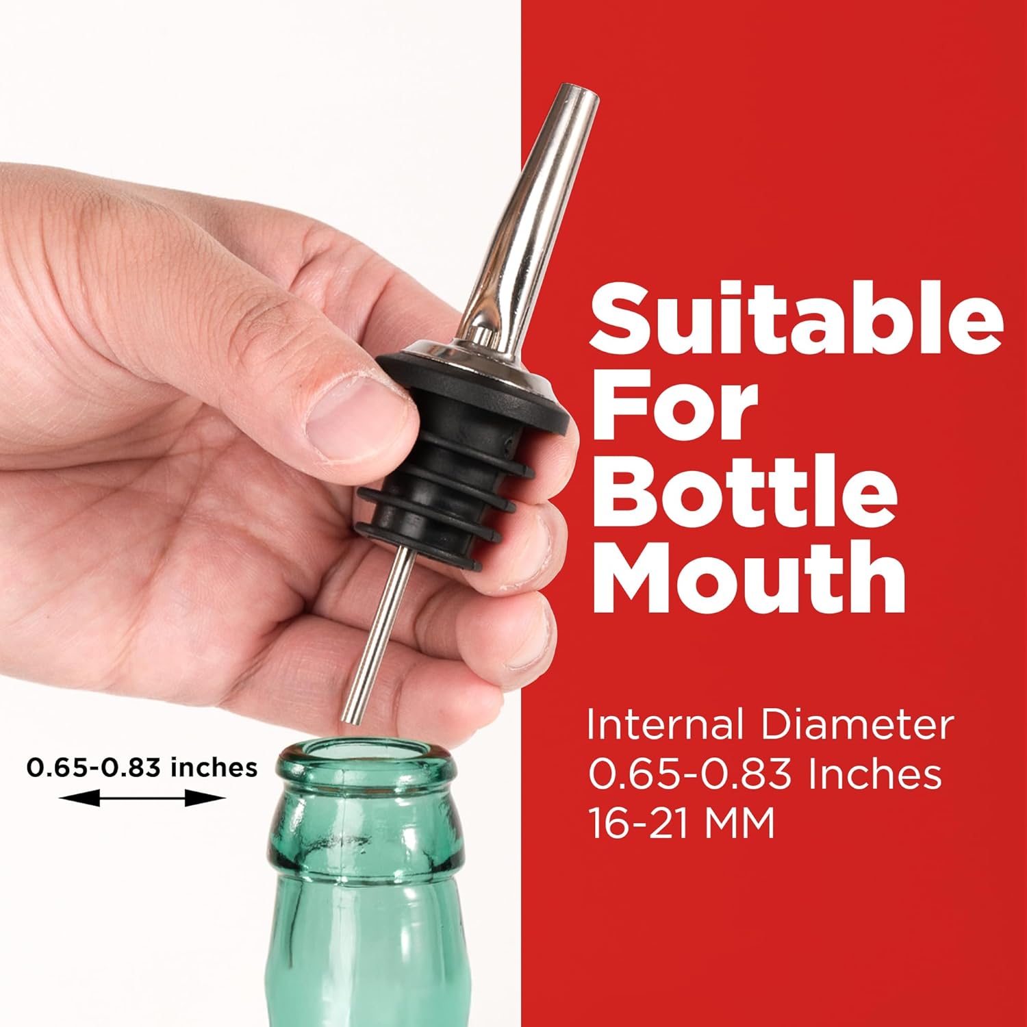 48‑Piece Stainless Steel Bottle Pour Spout Set for Liquor