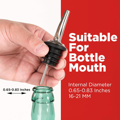 48‑Piece Stainless Steel Bottle Pour Spout Set for Liquor