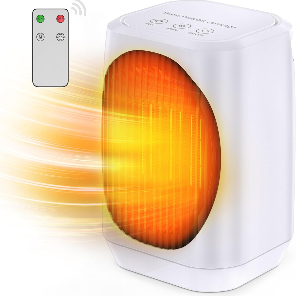 Lightswim QN02 Oscillating Ceramic Fan Heater 1200W White