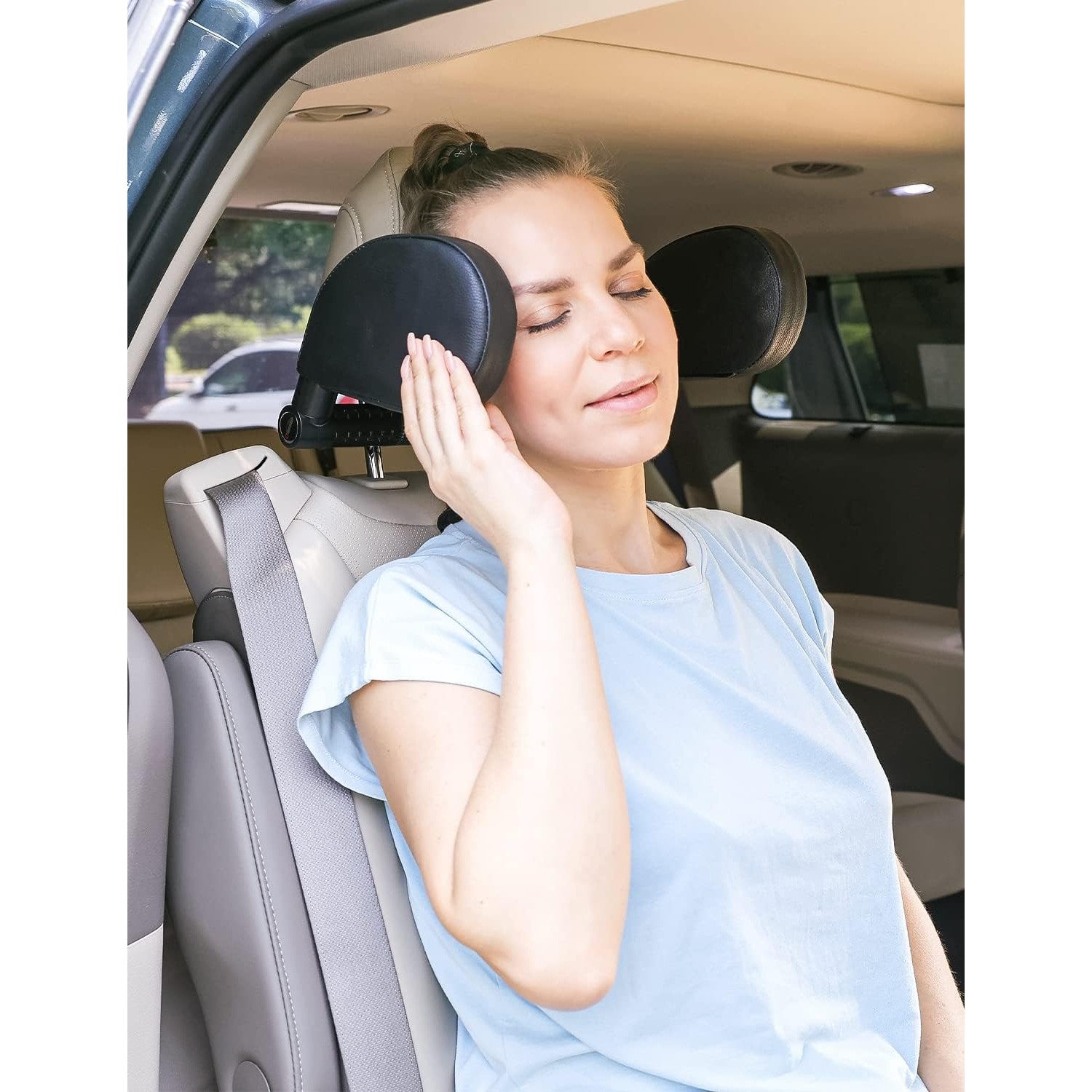 Oasser Car Seat Headrest Pillow, Detachable Adjustable Double Sided Support for Adults and Kids