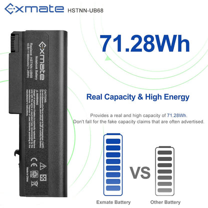 Exmate 6600mAh 10.8V Laptop Battery for HP EliteBook ProBook