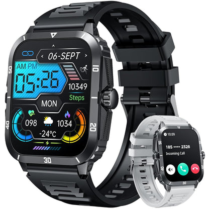 Men's 2.0" Full Touchscreen Smartwatch: Fitness Tracker, Call Function, Health Monitor