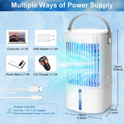 RenFox 5-in-1 Portable Air Conditioner 1000 ml Tank White
