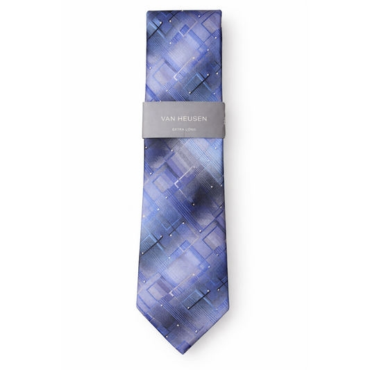 Van Heusen Men's Trellis Classic Geo Extra Long Tie