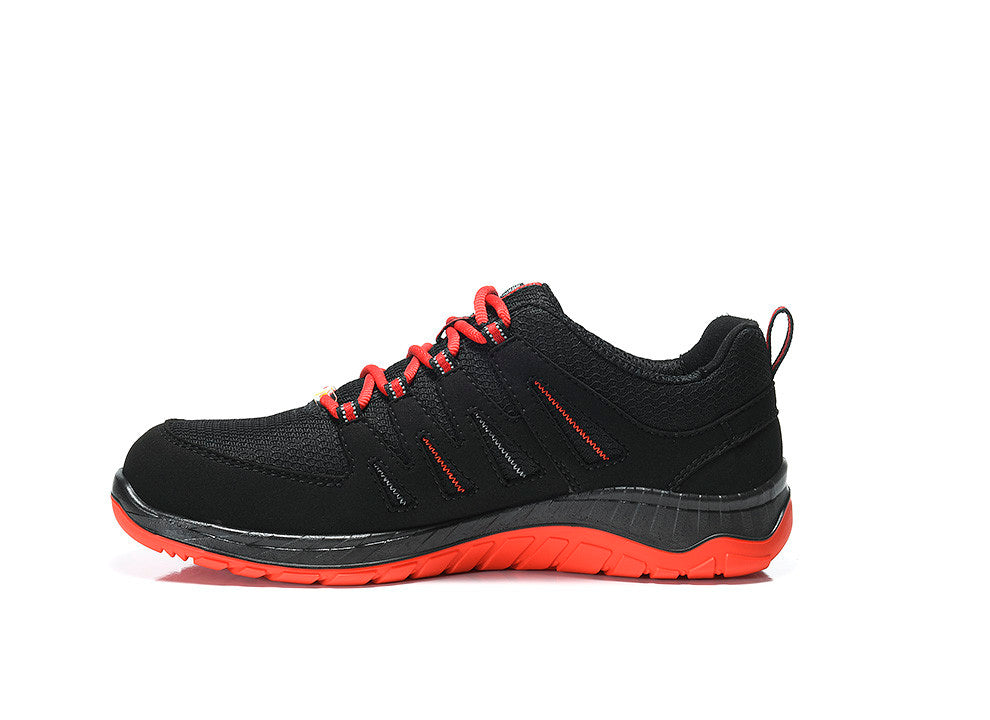 ELTEN MADDOX Black-Red Low ESD S3S Steel Toe Safety Work Shoes
