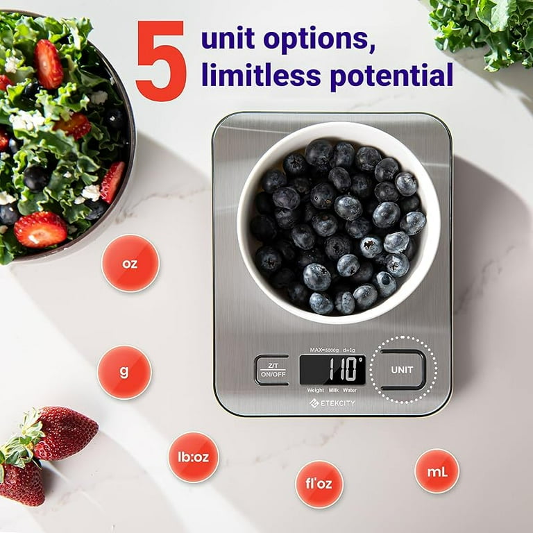 Etekcity Smart Food Kitchen Scale with 19‑Nutrient Calculator