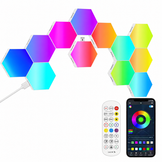 Hexagon Gaming Light Wall Lamp J1566 RGB Smart Light Panels Set