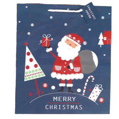 Christmas Gift Bag Set of 4 Sleek Matte Prints