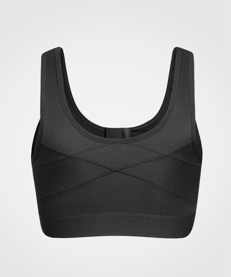 Power Classic Zip High Support Running Bra – Black