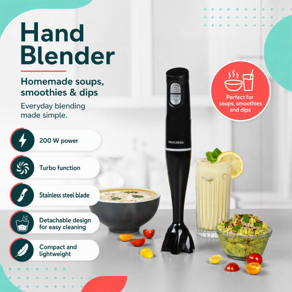 Progress Hand Blender 200W Black