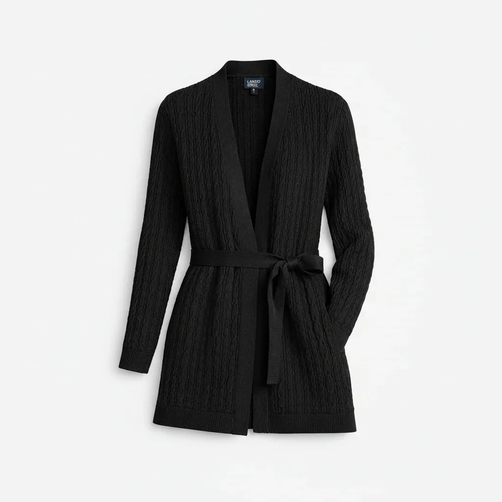 LANDS' END Cotton Cable Knit Slim Fit Long Cardigan - Gomix Brands Outlet