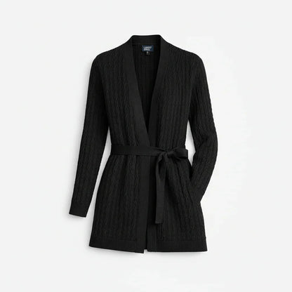 LANDS' END Cotton Cable Knit Slim Fit Long Cardigan - Gomix Brands Outlet