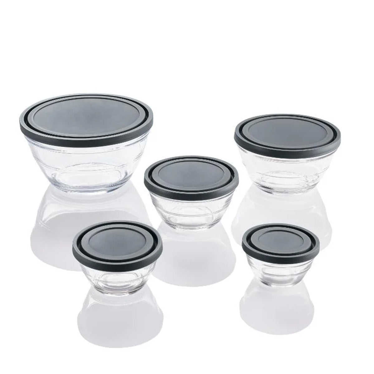 Livarno Home Glass Bowls 5-Piece Set
