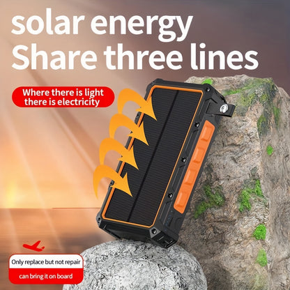 OKG 536 Solar Hand Crank Power Bank 30000mAh 15W Orange