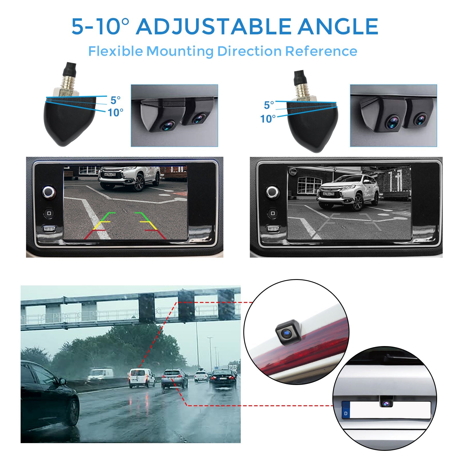 PARKVISION PAL-120 Reversing Camera Inverted Image and Parking Line Optional