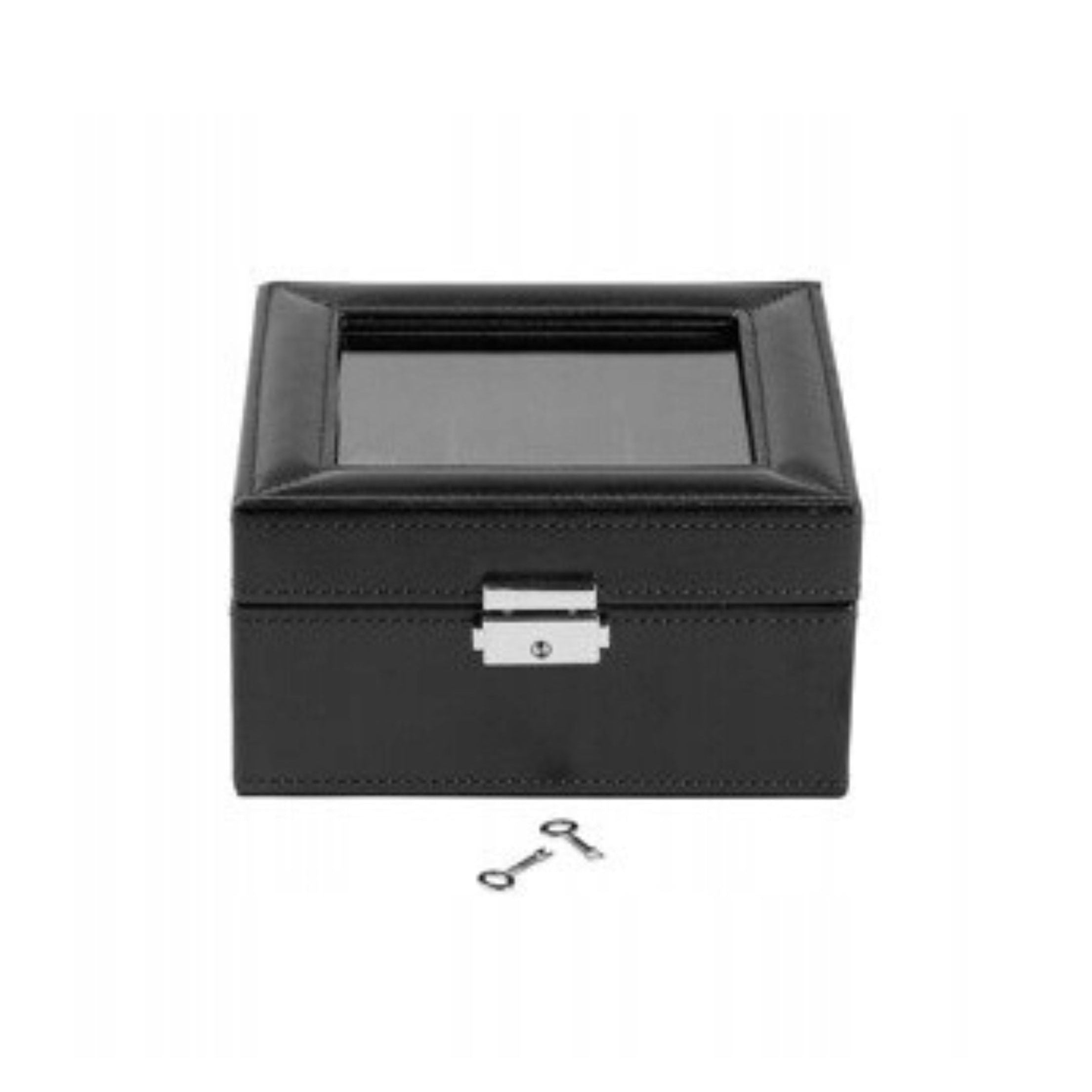 Auriol Watch Box 6-Compartment Lockable Imitation Leather