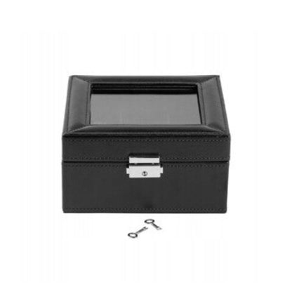 Auriol Watch Box 6-Compartment Lockable Imitation Leather