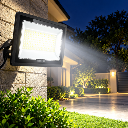 LED Flood Light, IP66 waterproof 100W, Outdoor Security Light 1Pc