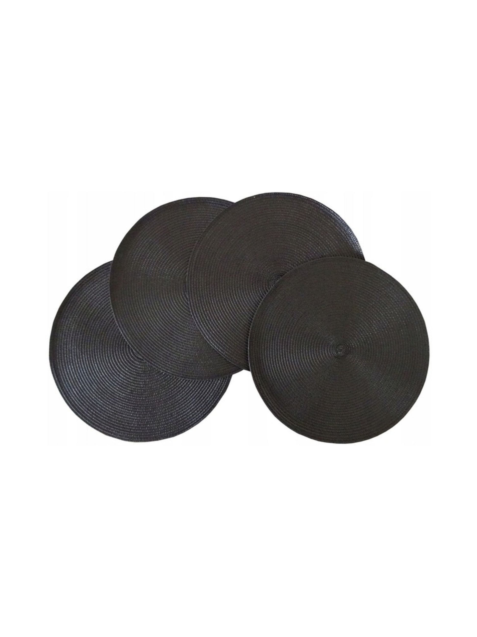Livarno Home BlackTablecloth 4-Piece Set Recycled Plastic
