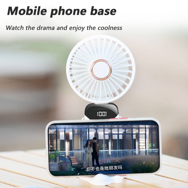 QeeFop Portable USB Mini Fan Adjustable LED Display N15