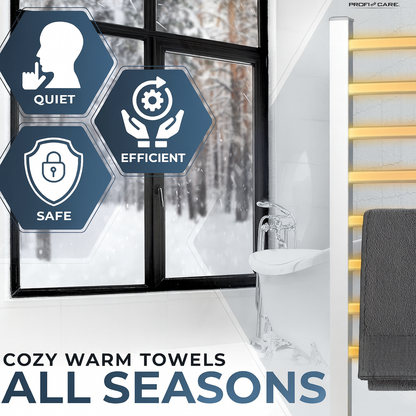 ProfiCare Electric Towel Rail No-Drill 125W Wall-Mount & Stand