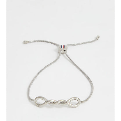 Tommy Hilfiger Elegant Twisted Silver Stainless Steel Bracelet for Women