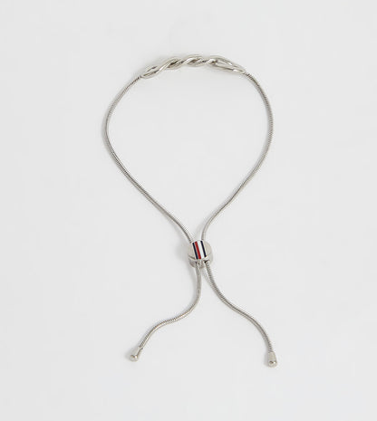 Tommy Hilfiger Elegant Twisted Silver Stainless Steel Bracelet for Women