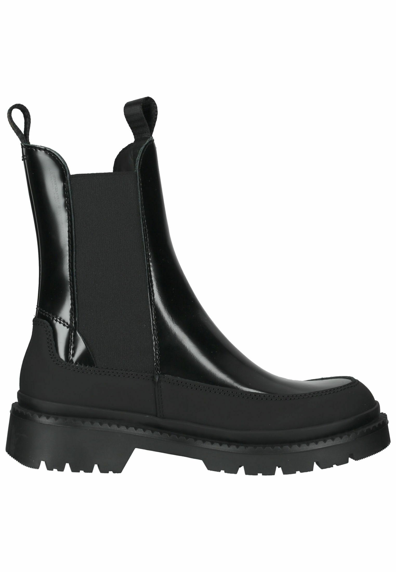 GANT PREPNOVO Women's Classic Black Patent Leather Chelsea Ankle Boots