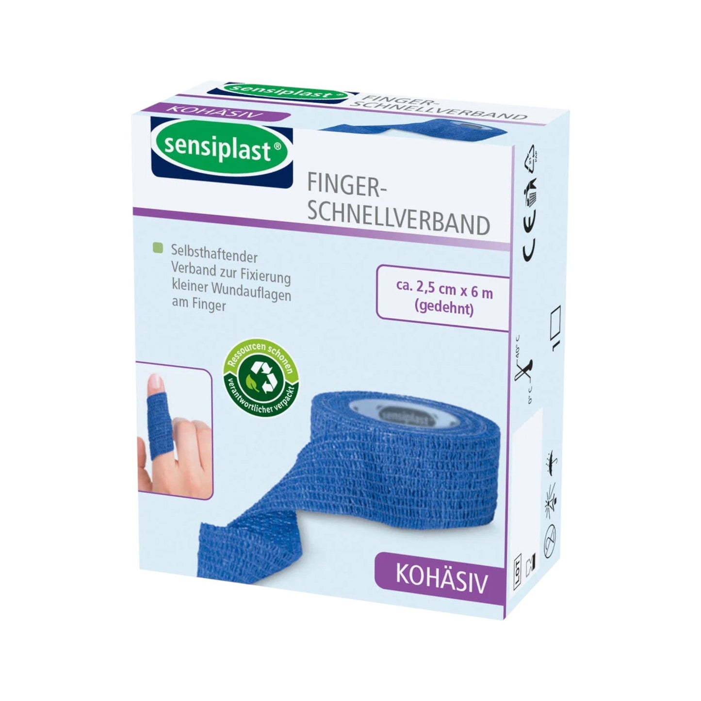Sensiplast Finger Bandage Self-Adhesive 2.5 cm x 6 m