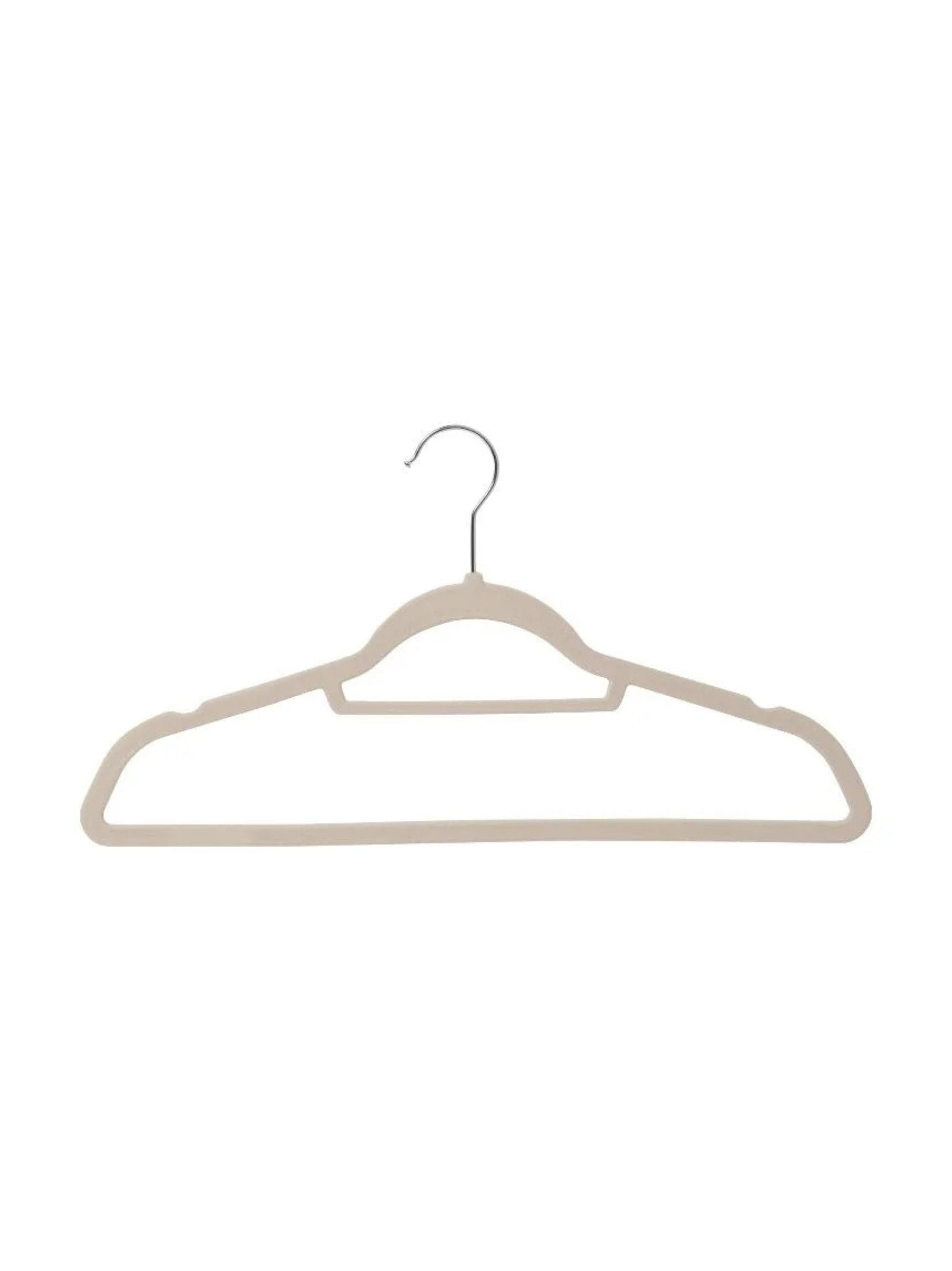 Livarno Home Clothes Hangers 10-Piece Anti-Slip Suede 44x23.6 cm