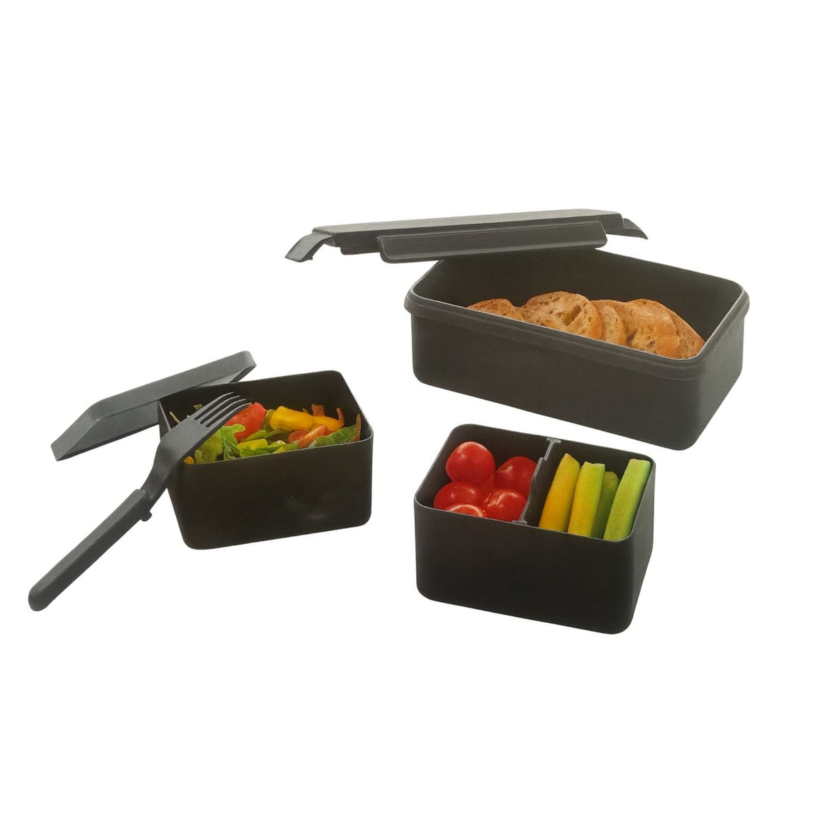Livarno Home Lunchbox with Cutlery 1L Black