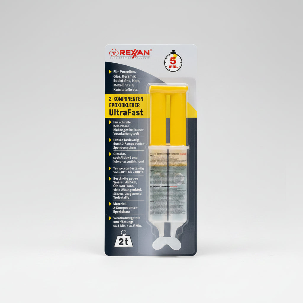 Rexxan Ultra-Fast 2-Component Clear Epoxy Adhesive